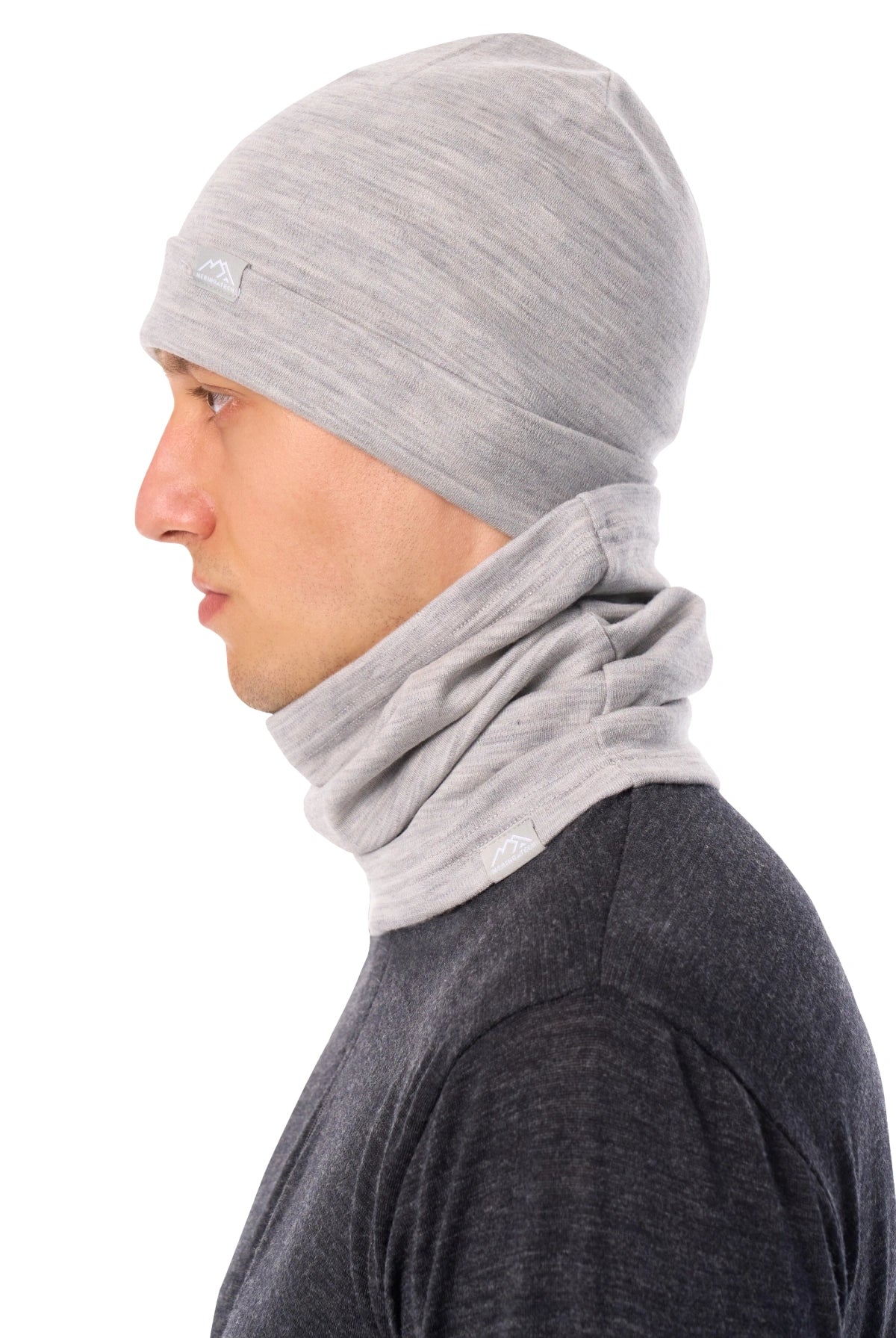 Adult Beanie Heather Grey + Gaiter — view 6