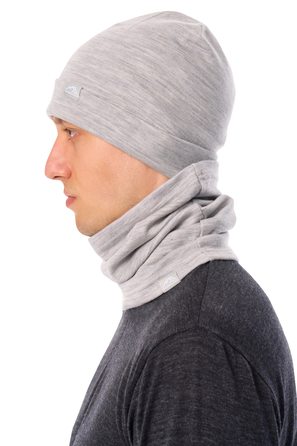 Adult Beanie Heather Grey + Gaiter — view 6