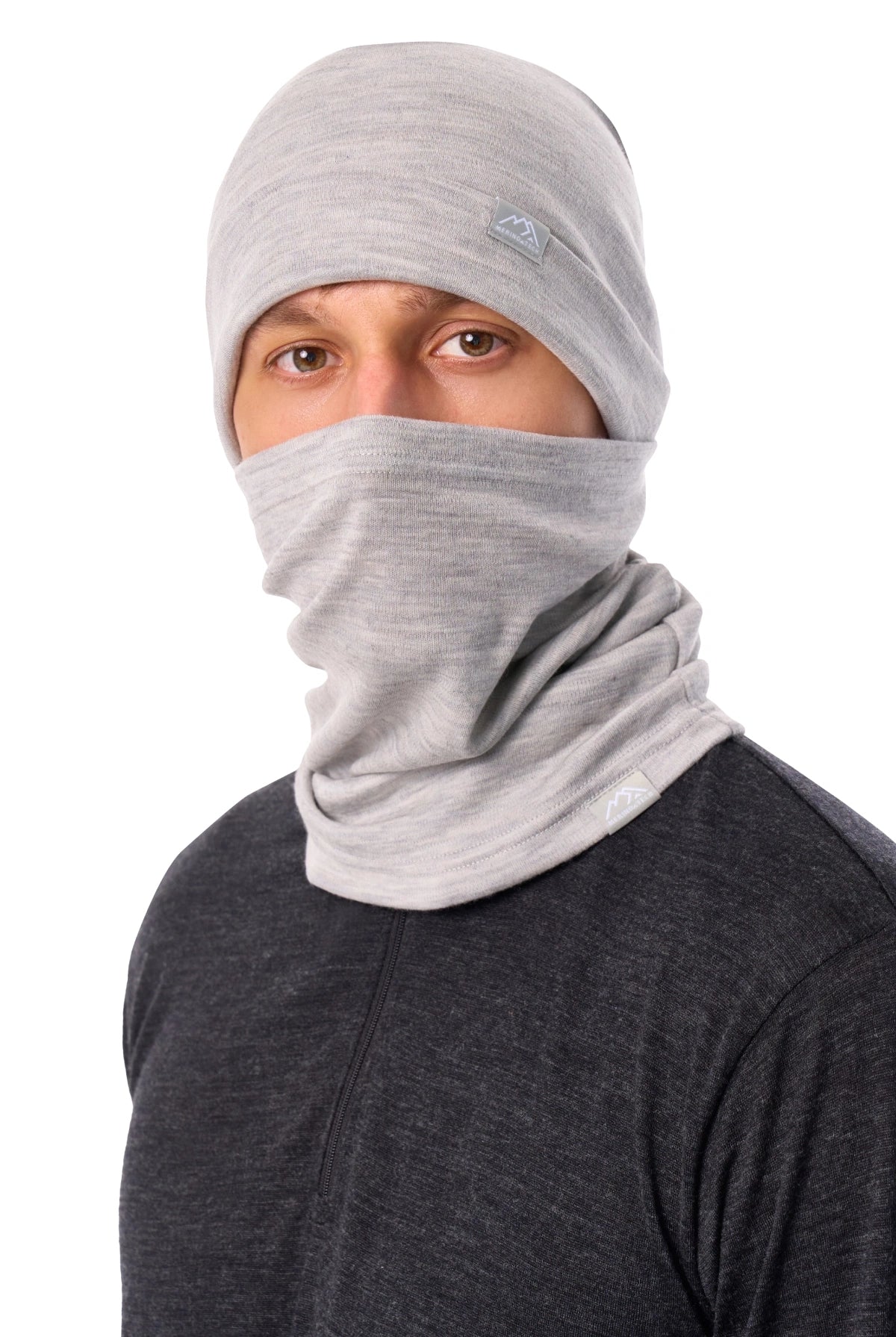 Adult Beanie Heather Grey + Gaiter — view 7
