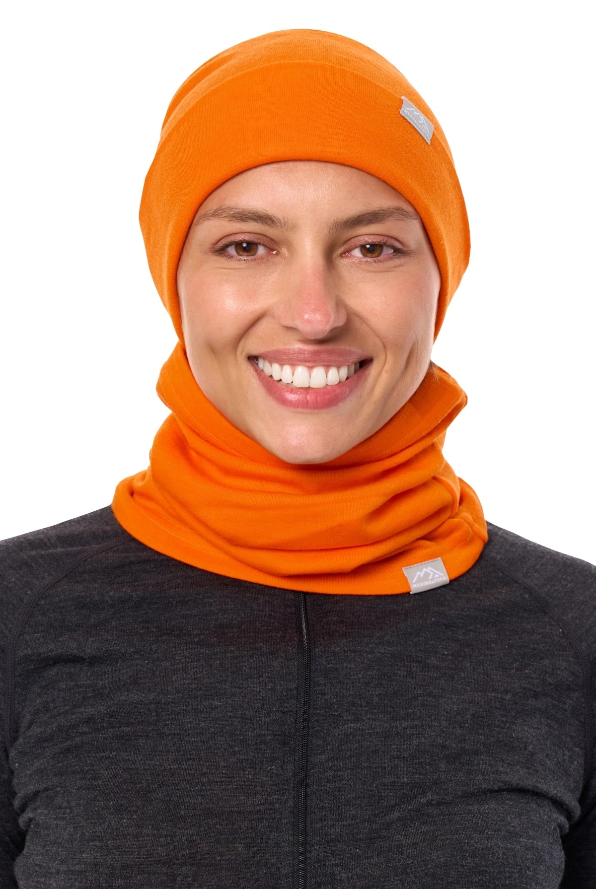 Adult Beanie Hunter Orange + Gaiter