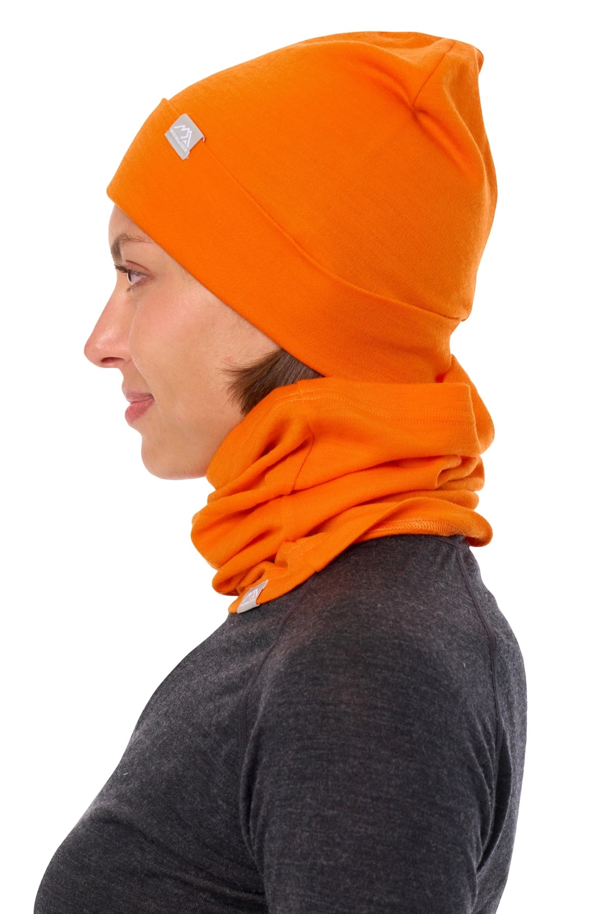 Adult Beanie Hunter Orange + Gaiter — view 3
