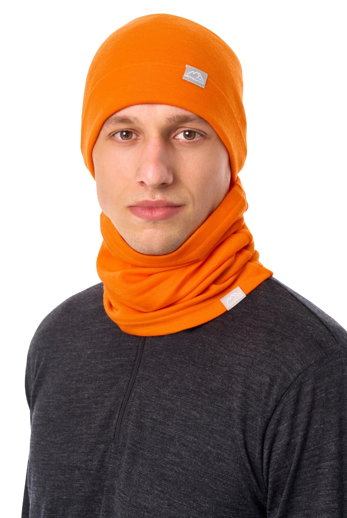 Adult Beanie Hunter Orange + Gaiter — view 5