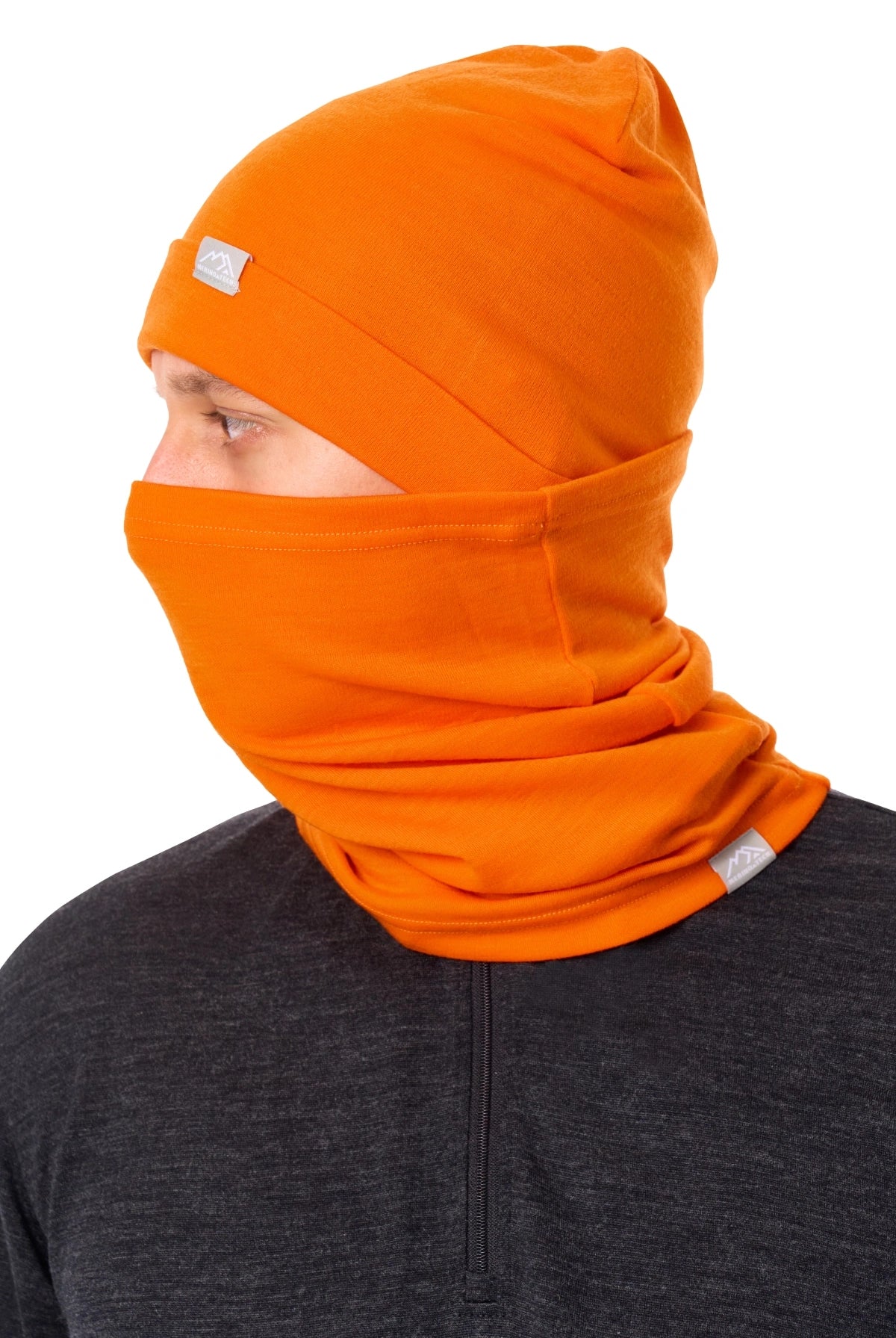 Adult Beanie Hunter Orange + Gaiter — view 7