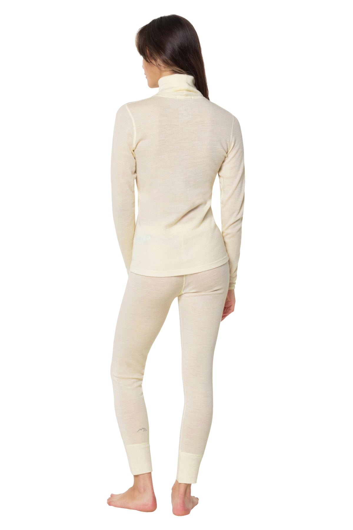 Women's Merino Turtleneck Thermal Set 250 Natural White High Neck — view 2