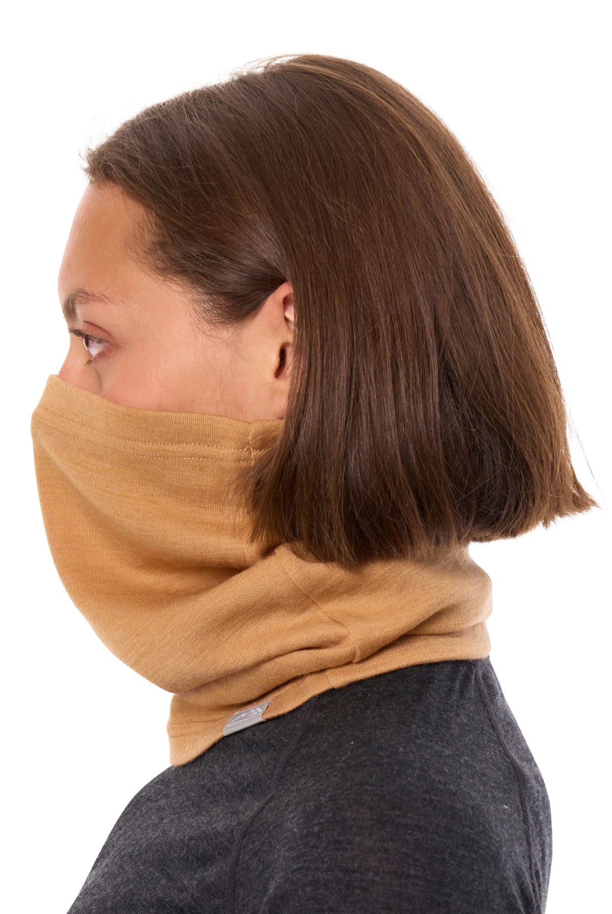 Merino Neck Gaiter 230 Tan — view 3