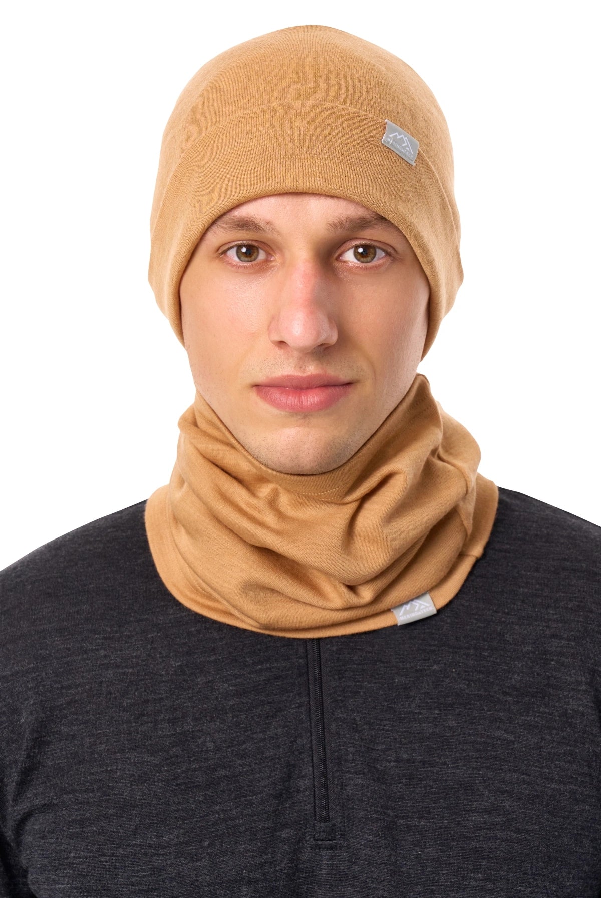 Adult Beanie Tan + Gaiter — view 5