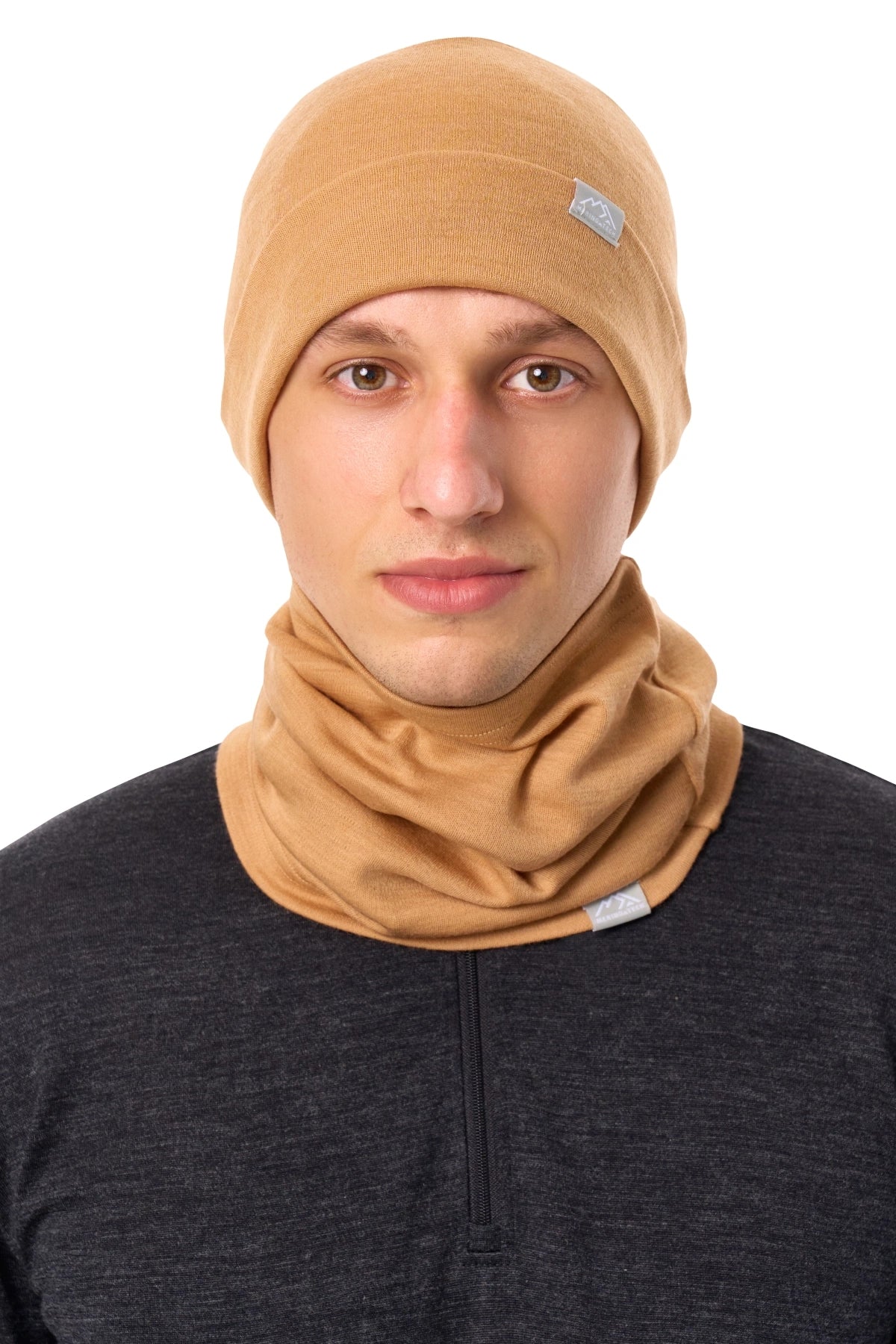 Adult Beanie Tan + Gaiter — view 5