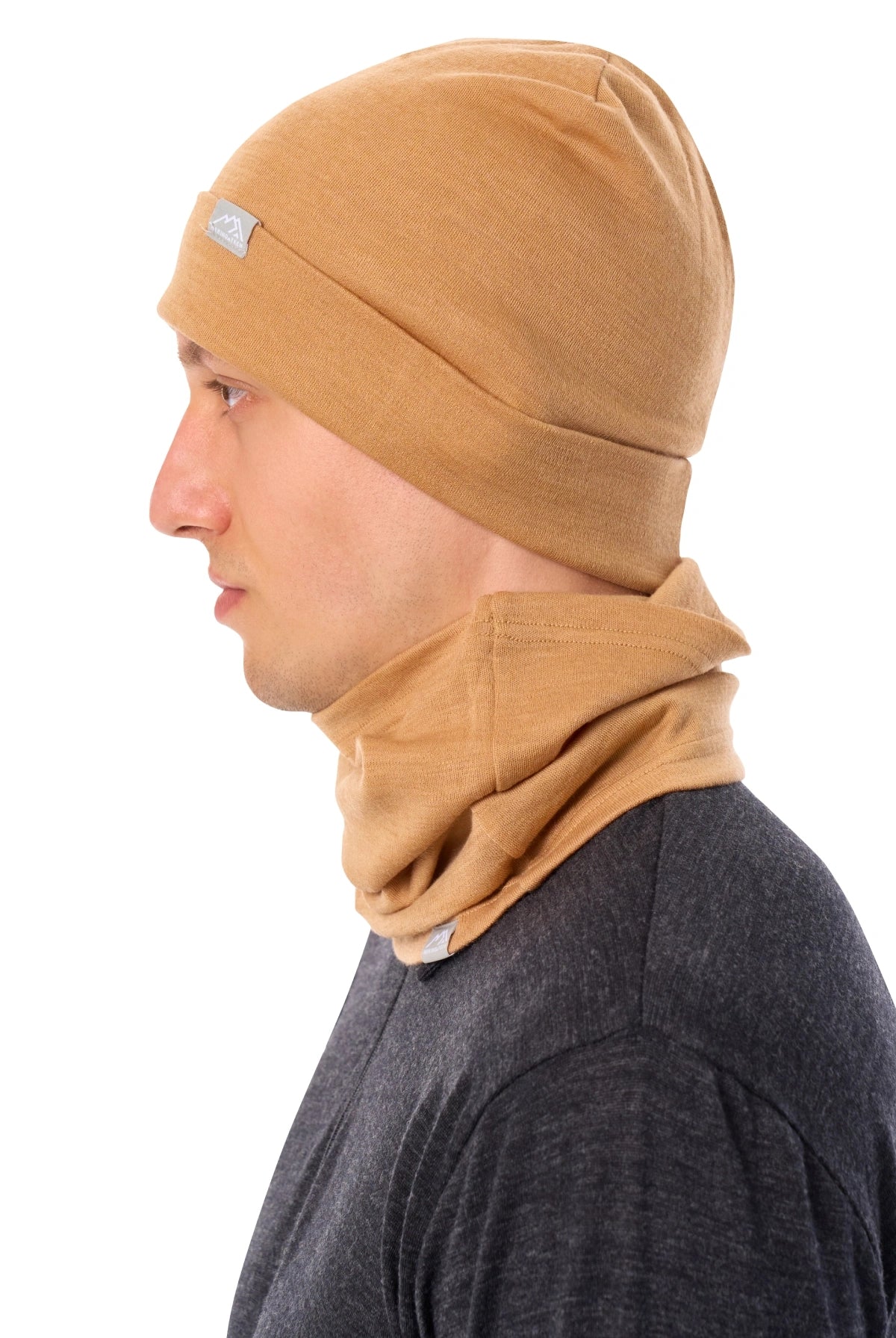 Adult Beanie Tan + Gaiter — view 6