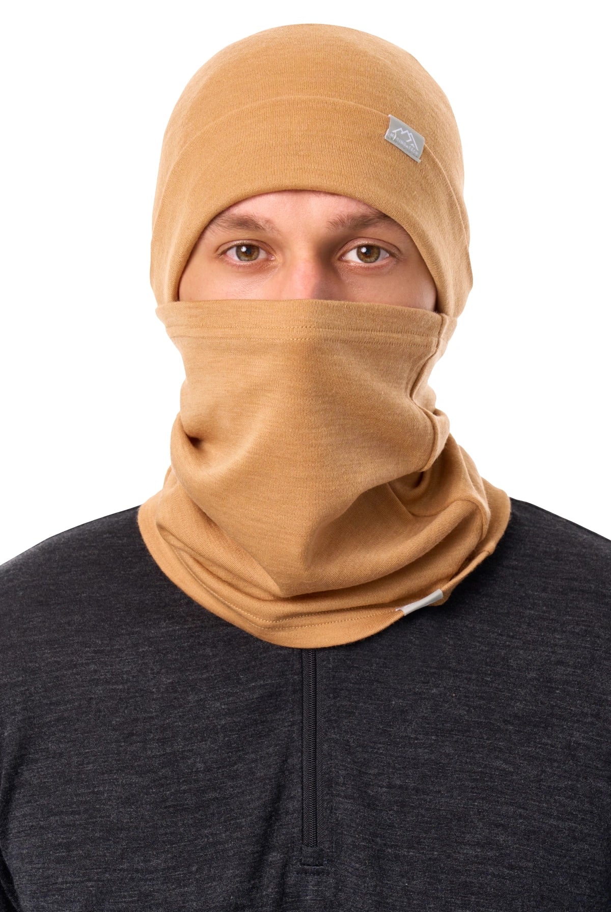 Adult Beanie Tan + Gaiter — view 7