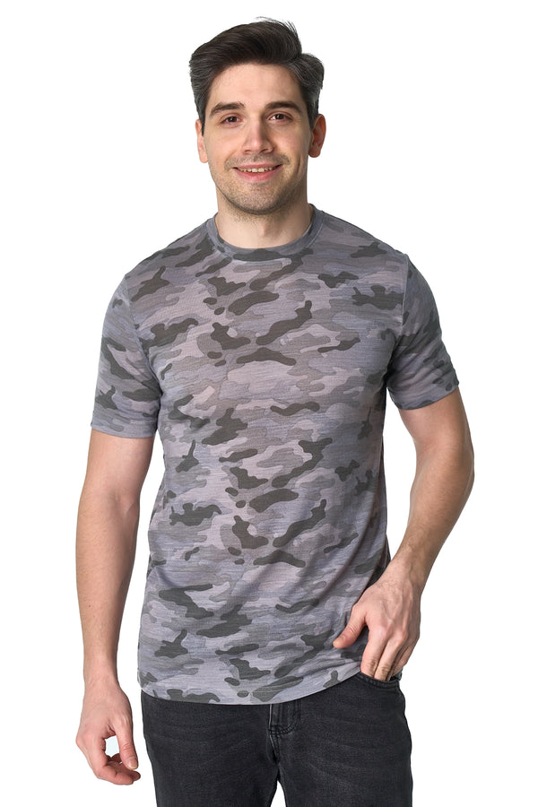 Men's Merino T-shirt 180 Camo Grey