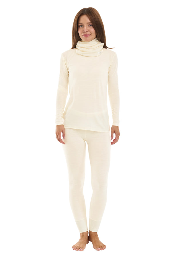 Set de Merino Natural de mujer + Cuello térmico