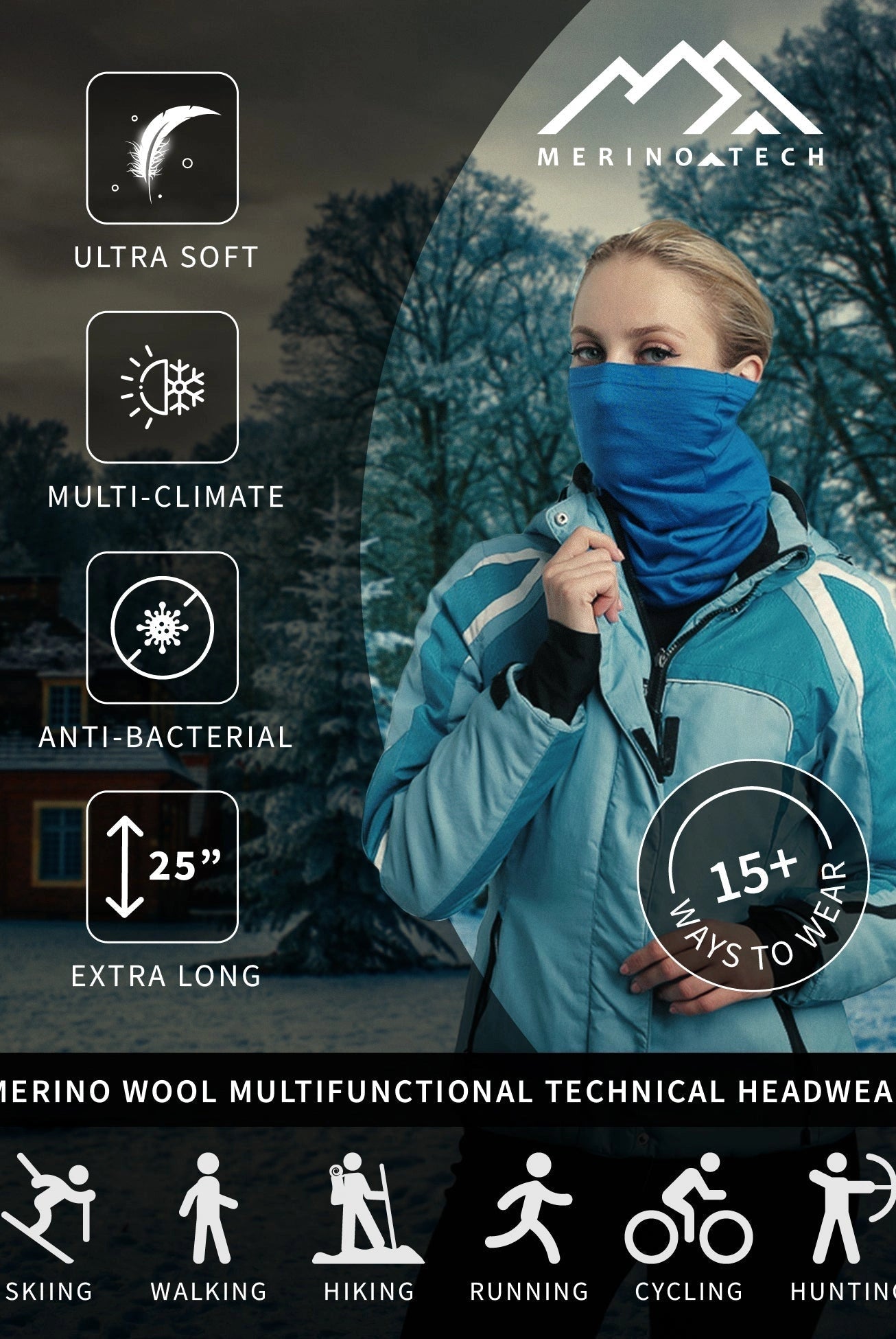Merino neck gaiter 165