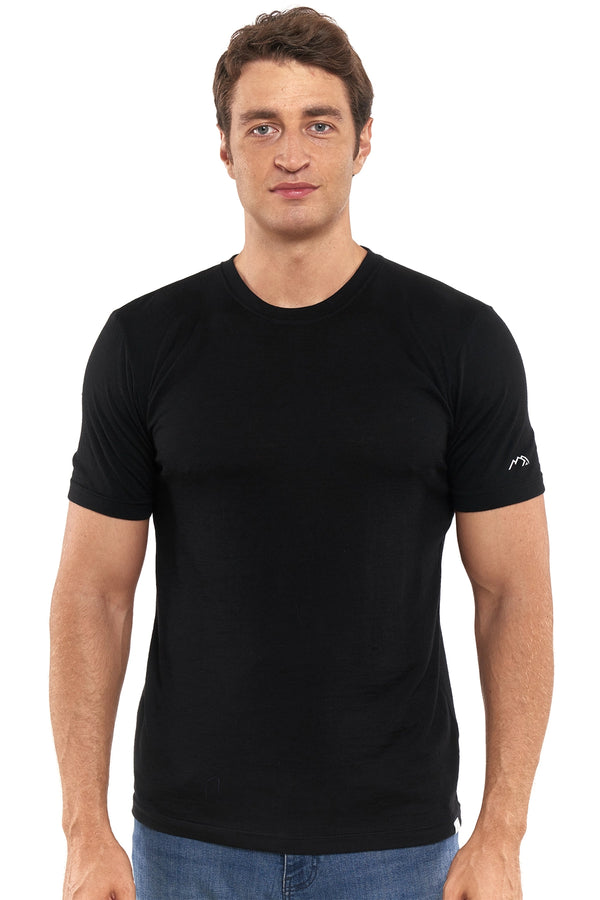 Men's Merino T-shirt Black Coal