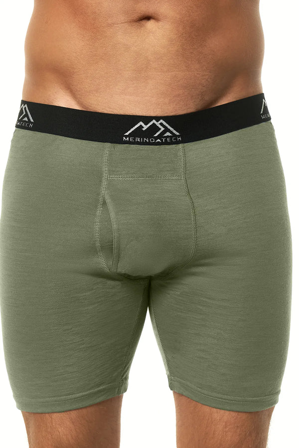 Men's Merino Boxers Dark Olive, 1 pack