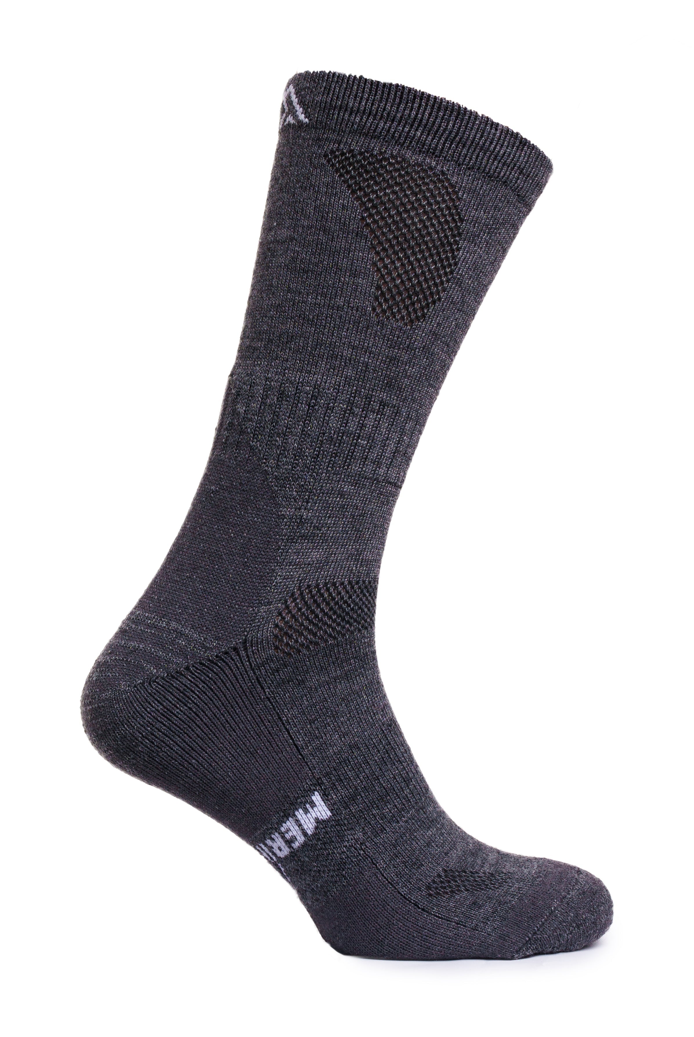 Merino Wool Wool Hiking Socks - (Pack of 3) Charcoal