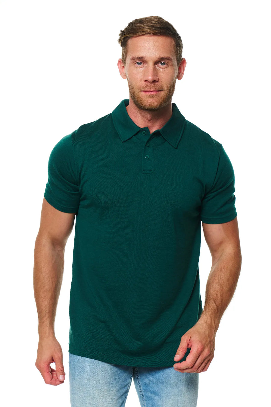 Men's Merino Polo 180 Forest Green