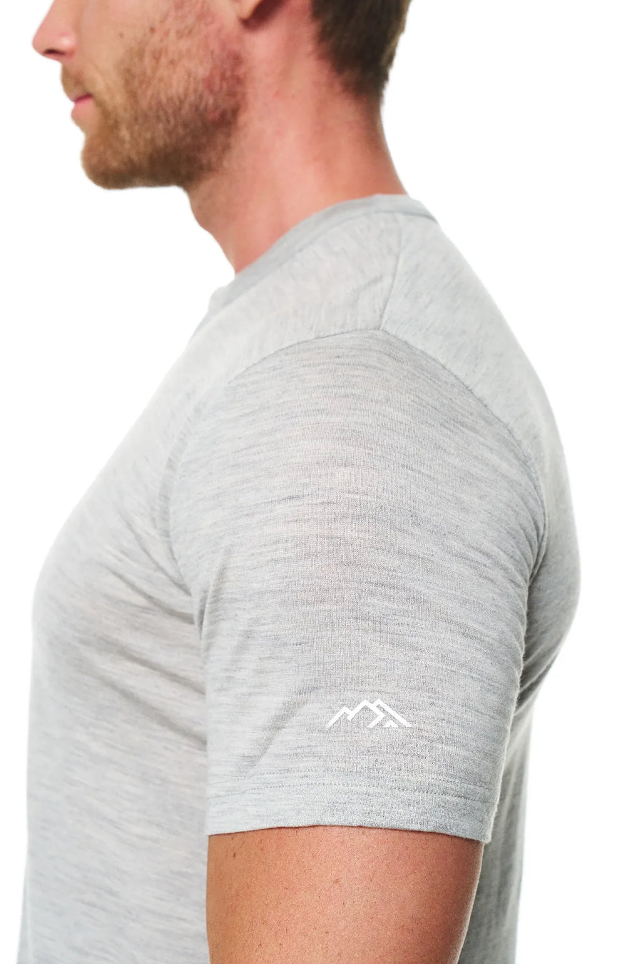 Men's Merino Wool Henley T-shirt 170 Heather Grey — view 5