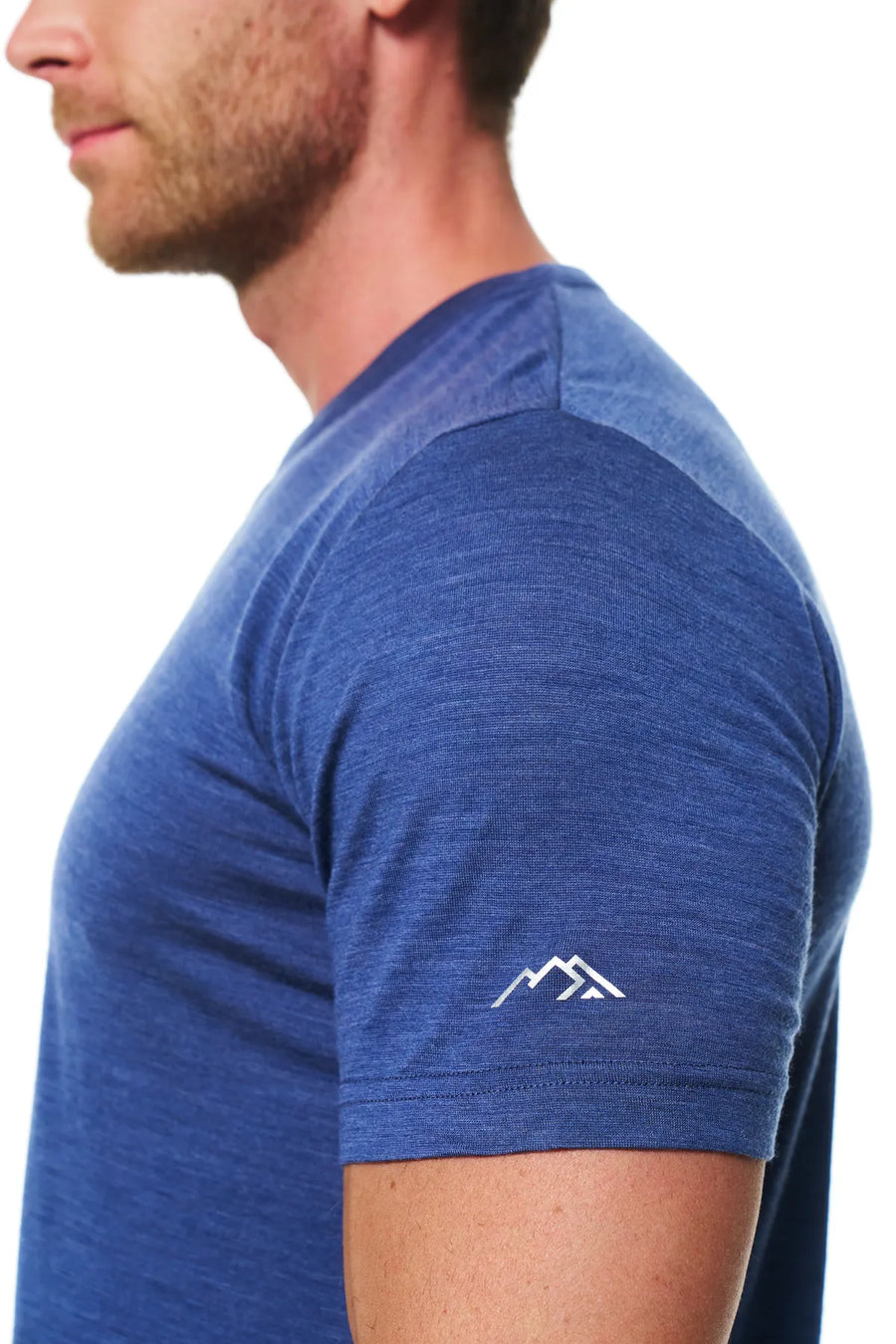 Men's Merino Wool Henley T-shirt 170 Windsor Blue — view 8