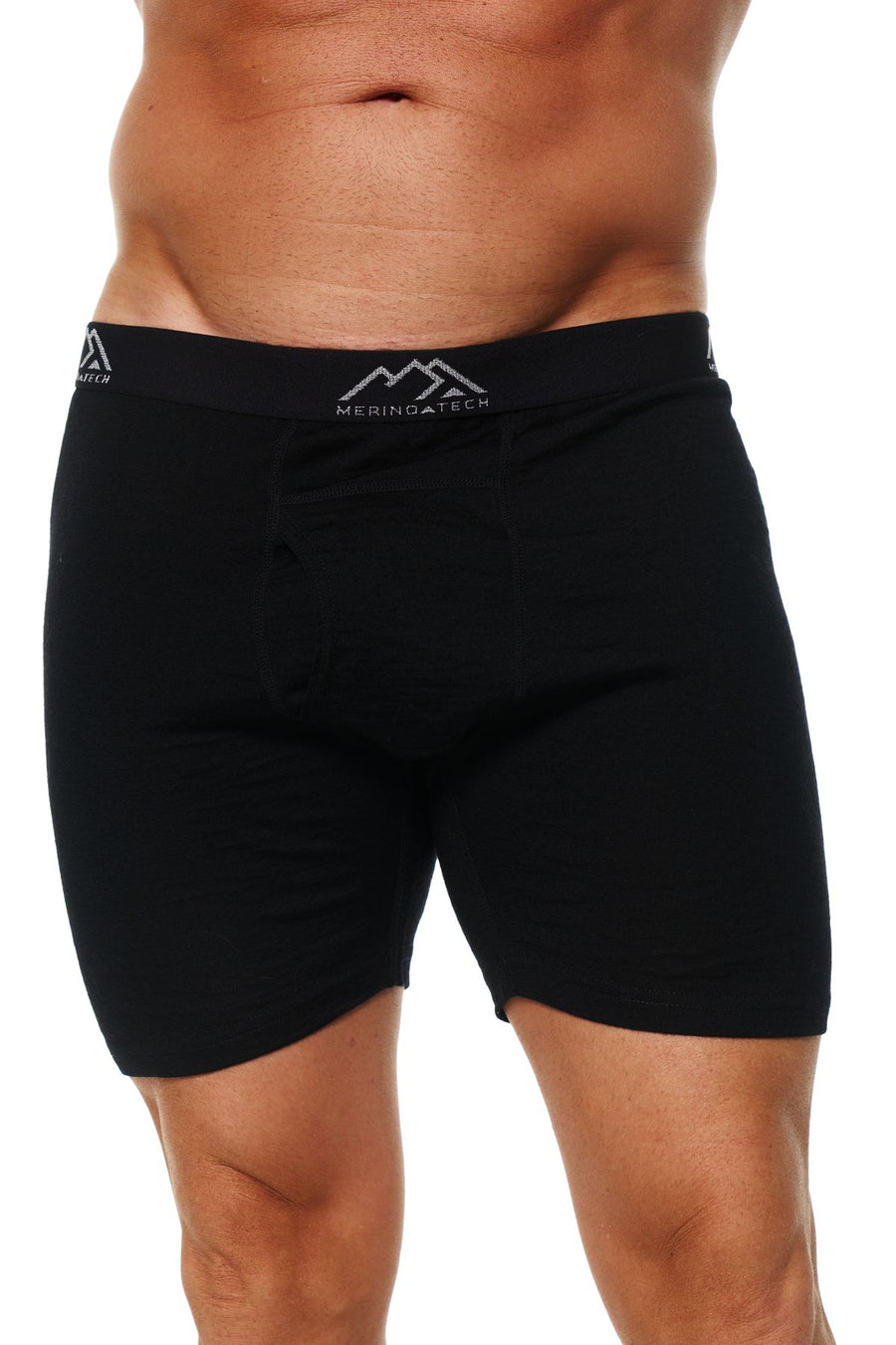 Men's Merino Boxers 190 Black Coal, 1 pack