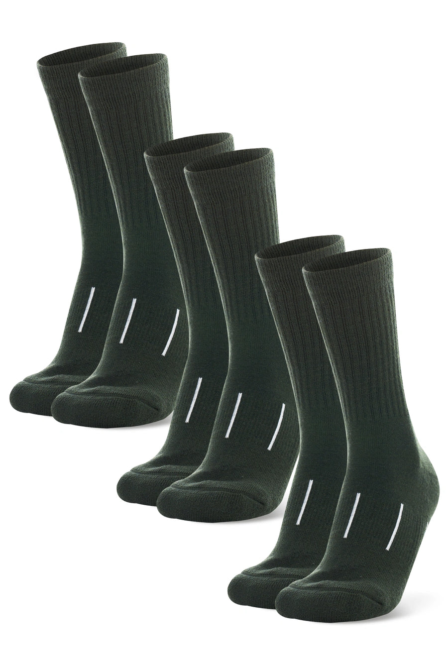 Merino Wool Hiking Socks, 3 pack, Hunter Green