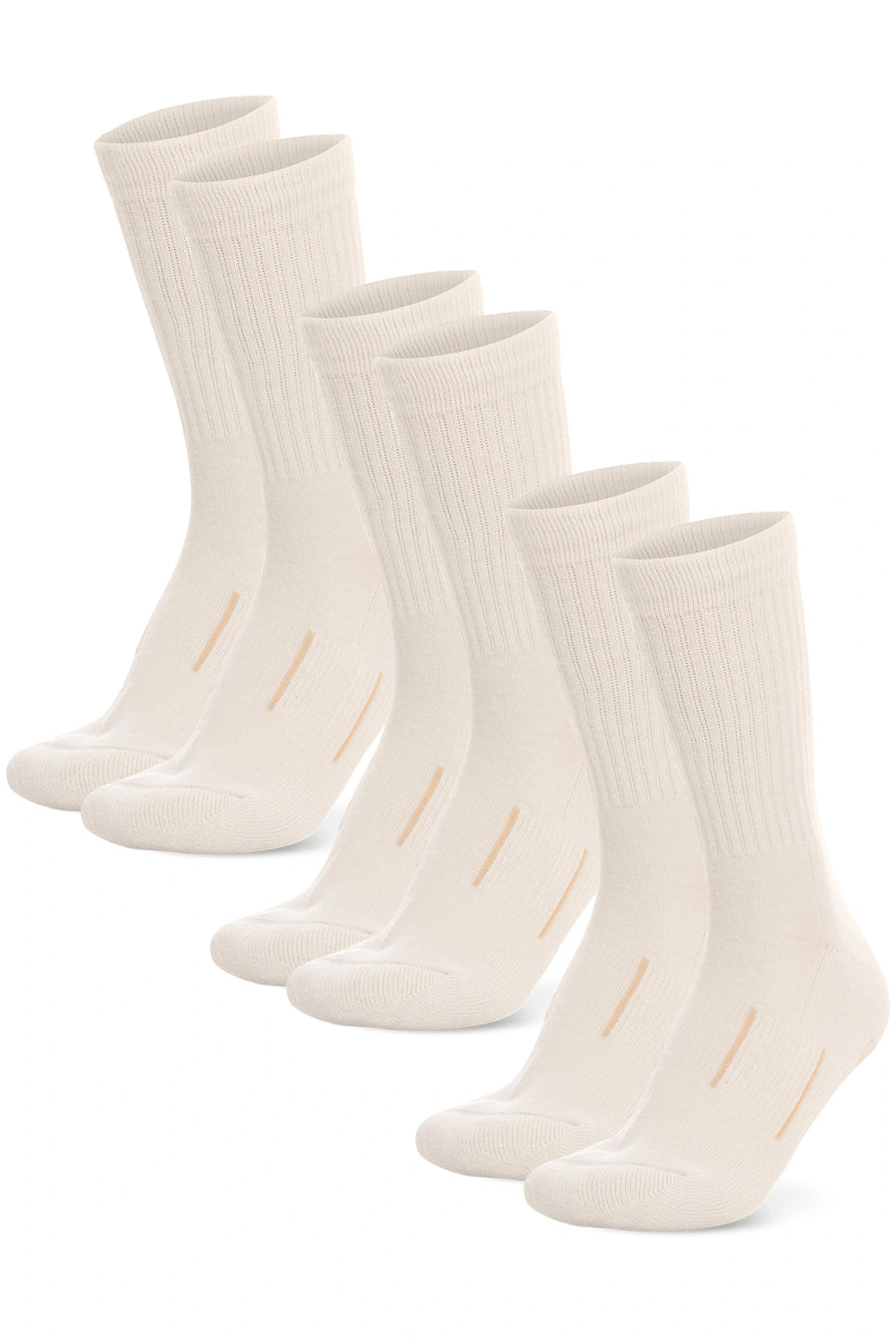 Merino Wool Hiking Socks, 3 pack, Natural White