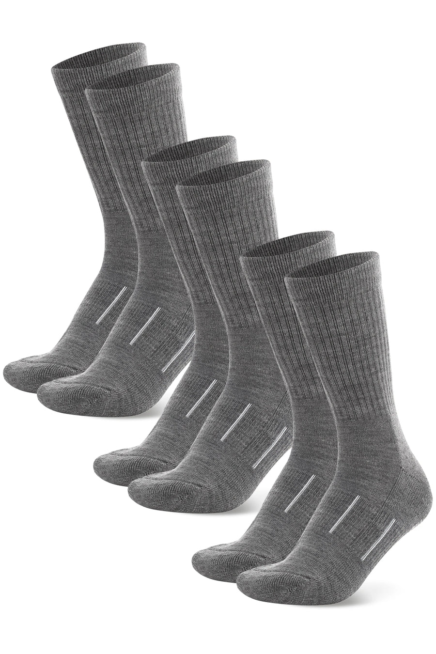 Merino Wool Hiking Socks, 3 pack, Pearl Grey