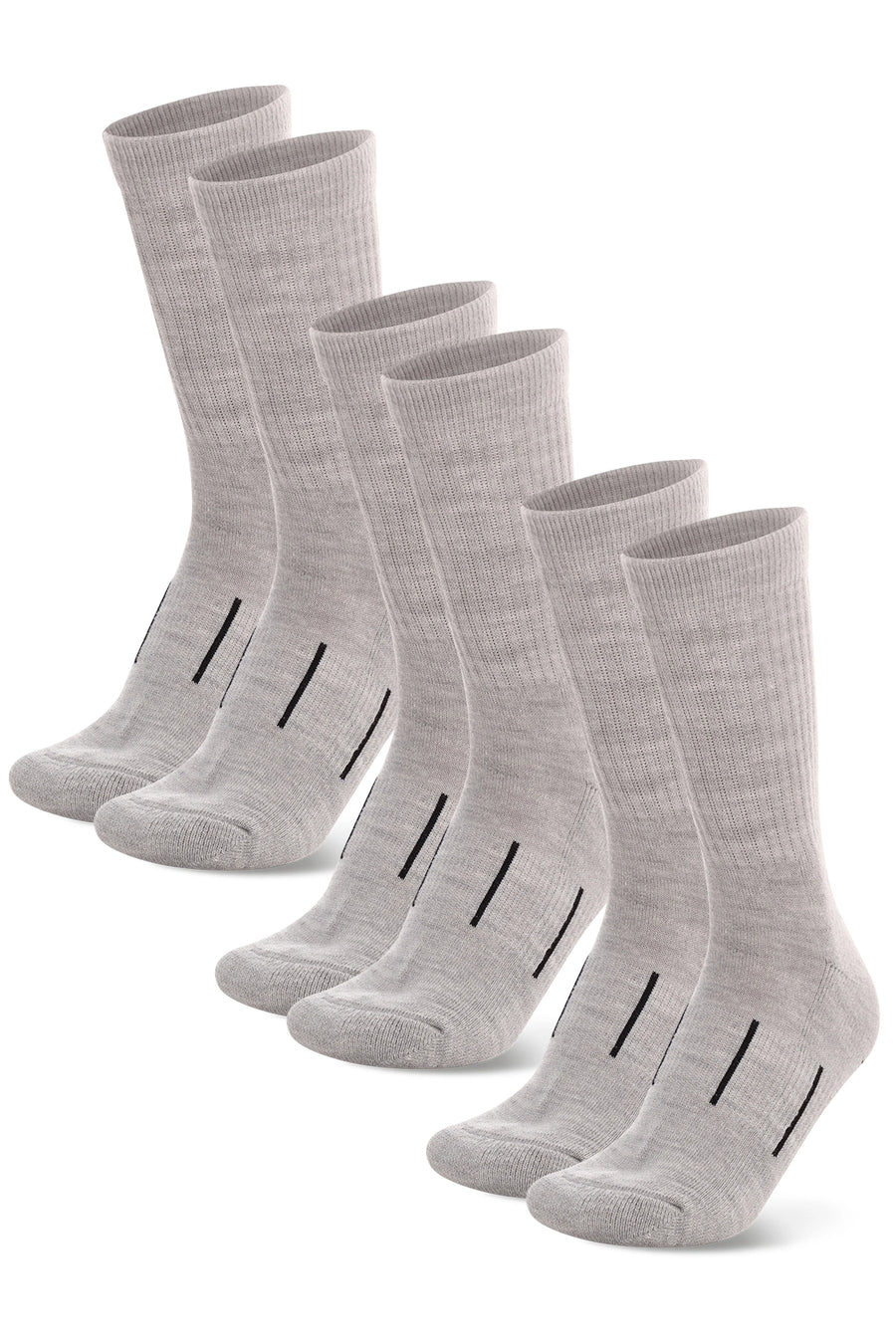 Merino Wool Hiking Socks, 3 pack, Smoke Grey