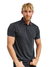 Load image into Gallery viewer, Men&#39;s Merino Polo 165 Heathered Black