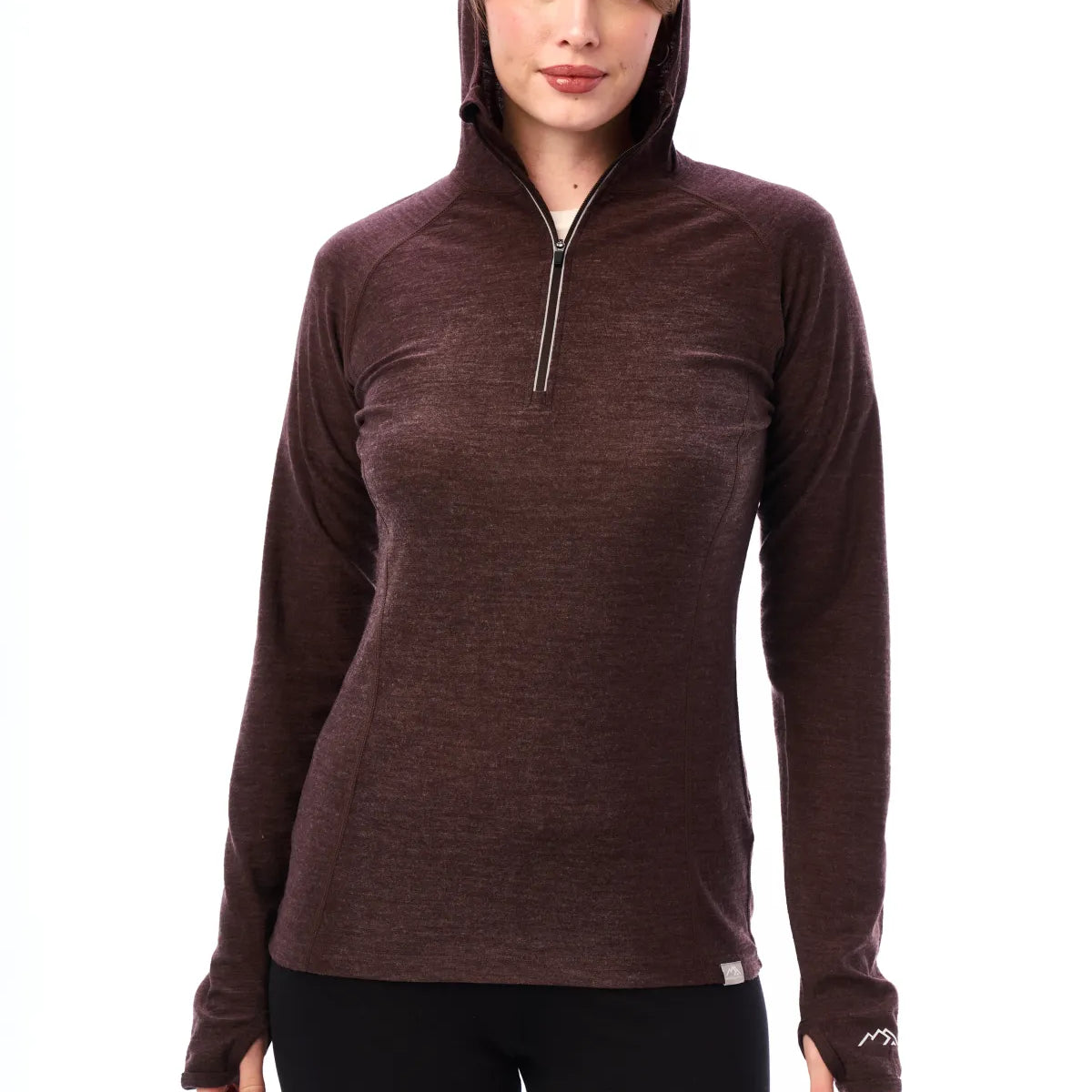 Women's Light Merino Wool Chocolate Hoodies: Breathe Easy in Warm ...