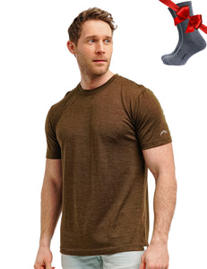 Men's Merino T-shirt 165 Artichoke Green (+Socks)