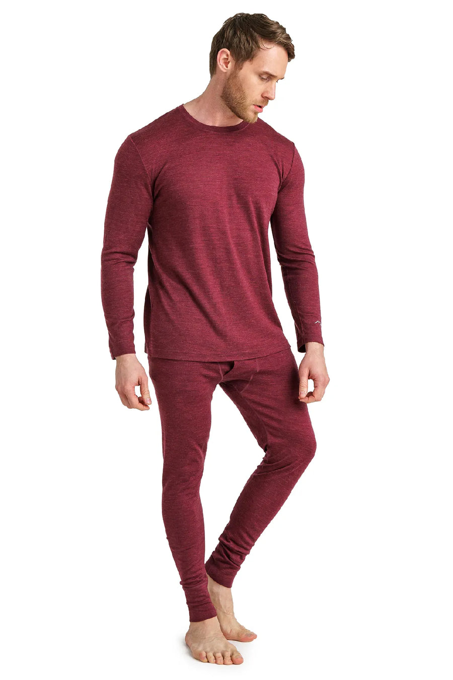 Men's Merino Thermal Set 165 Burgundy — view 4