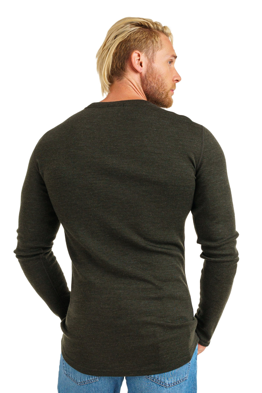 Men's Merino Long Sleeve 320 Army Green — view 3