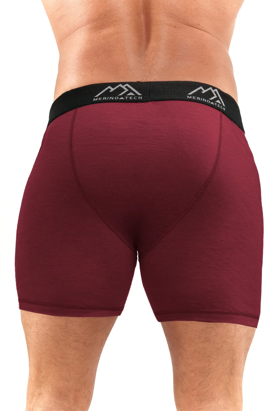 Men's Merino Boxers 190 Brief Burgundy, 1 pack — view 2