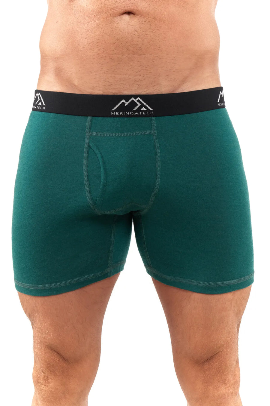 Men's Merino Boxers 190 Brief Forest Green, 1 pack