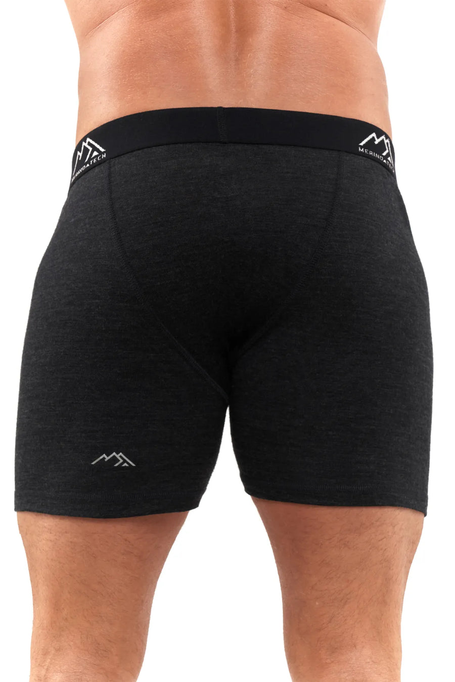 Men's Merino Boxers 190 Brief Heathered Black, 2 pack — view 2