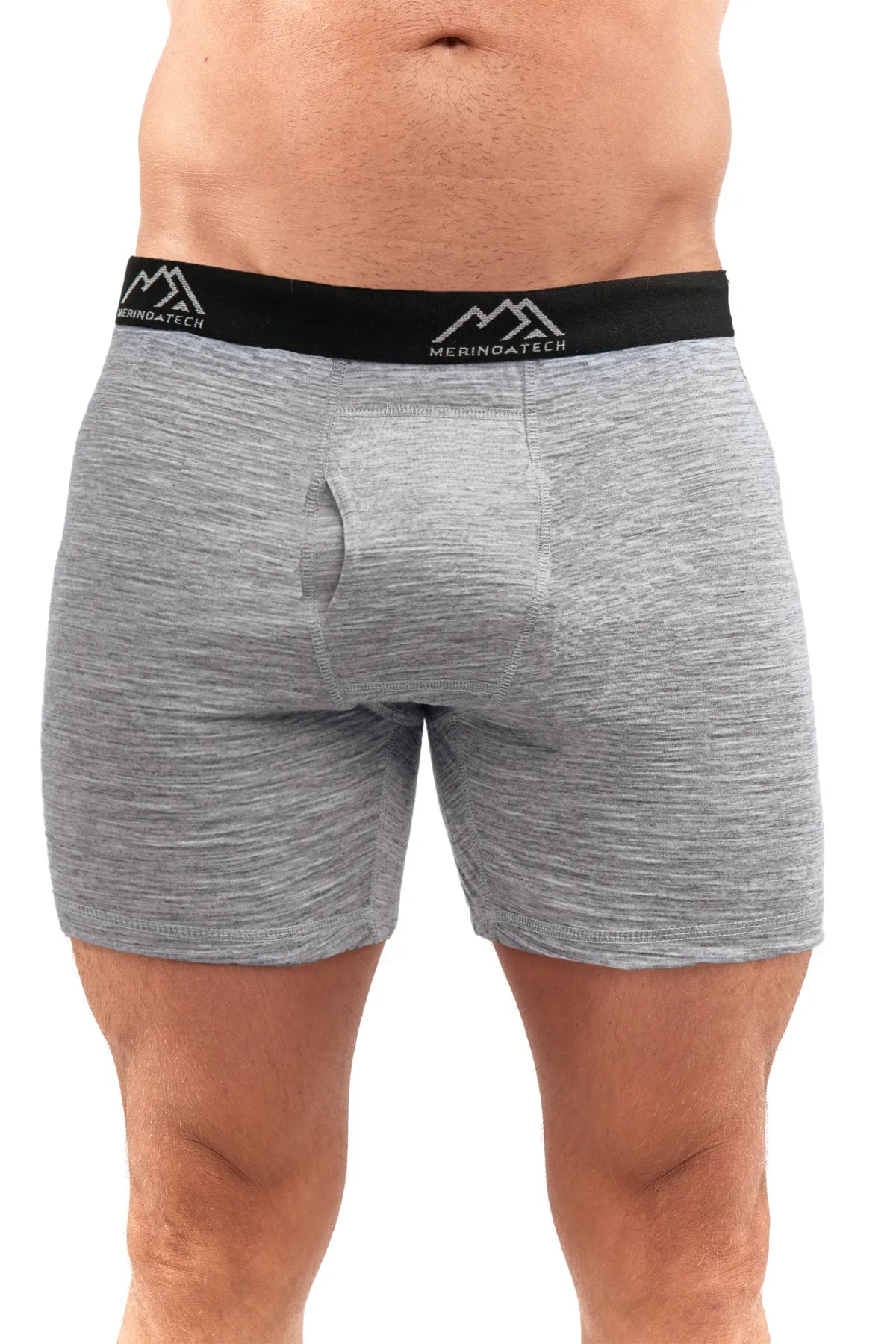 Men s Merino Boxers 170 Heathered Grey 2 Pack