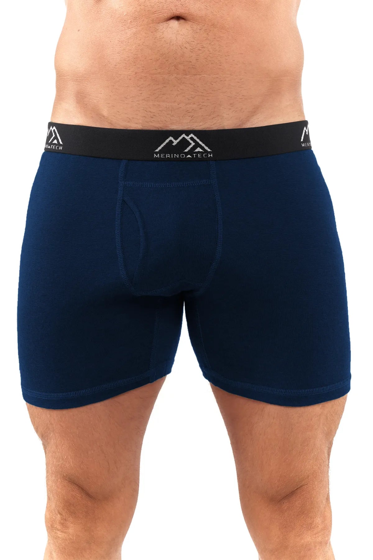 Men s 100 Merino Wool Midnight Navy Boxer Briefs Softness