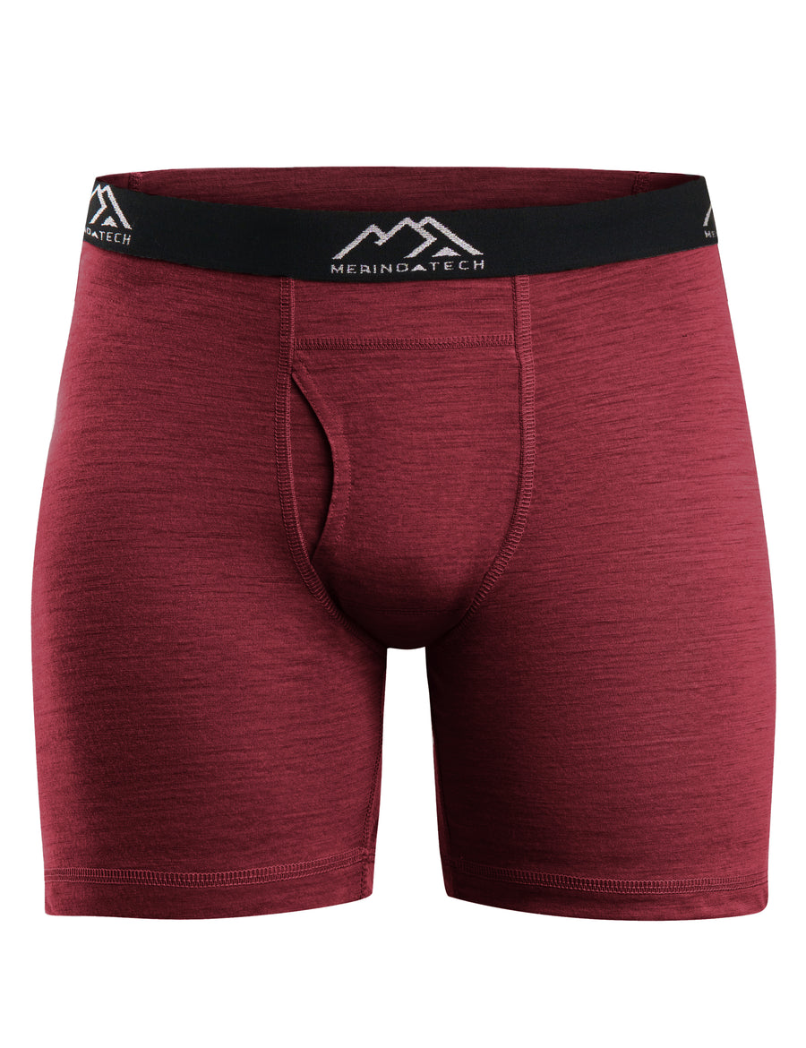 Men's Merino Boxers 190 Brief Burgundy, 1 pack — view 3