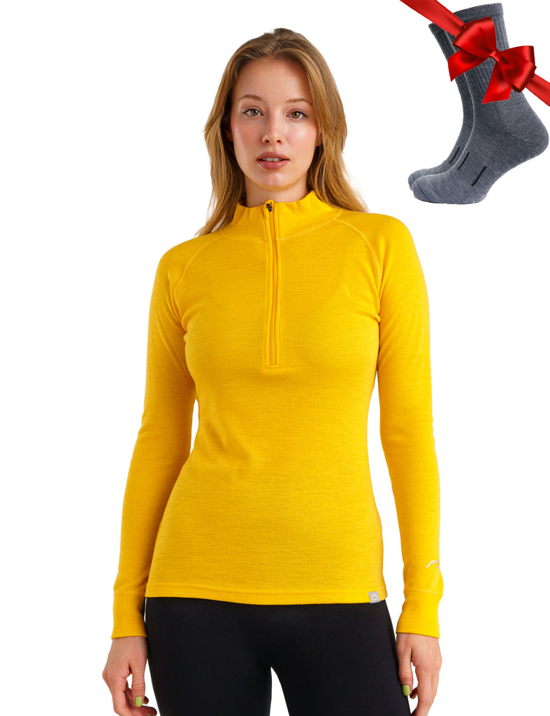 Women's Half Zip Sweater – Merino Tech