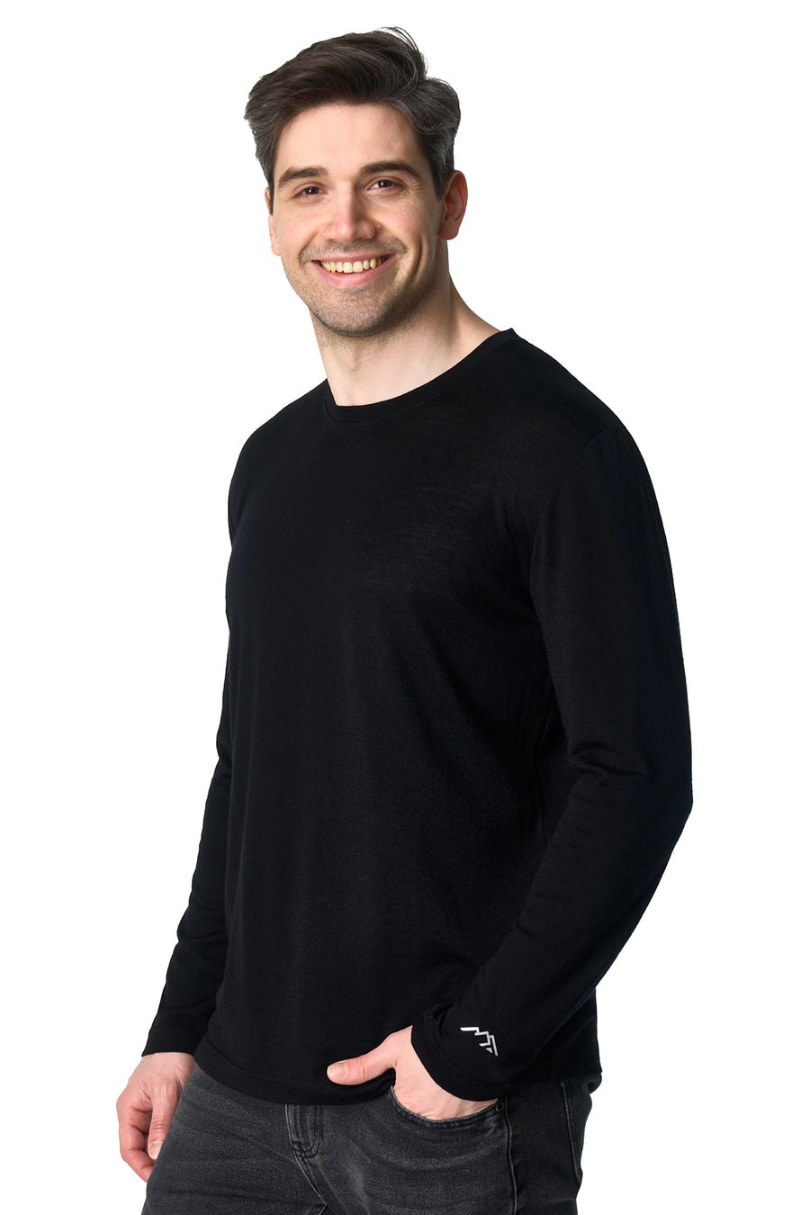 Men's Merino Long Sleeve 190 Black — view 3