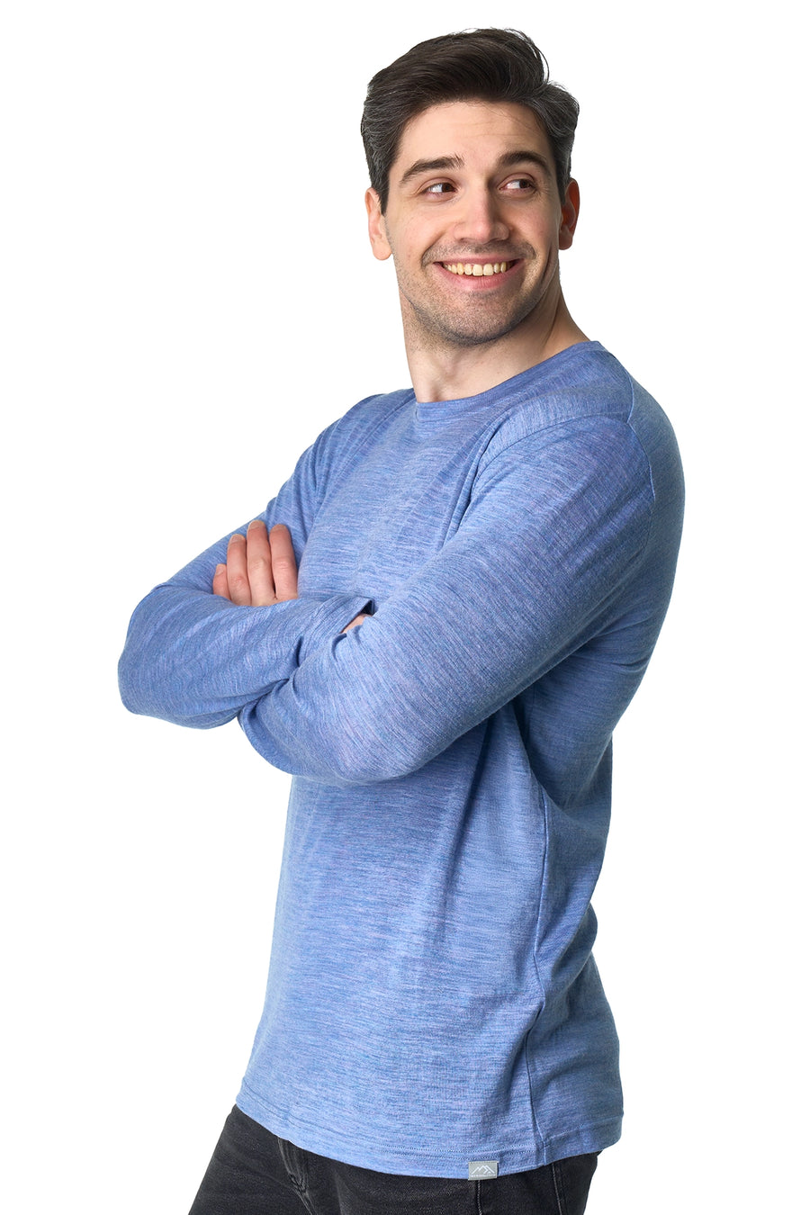 Men's Merino Long Sleeve 190 Blue Jeans — view 4