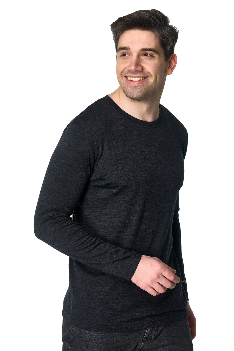 Men's Merino Long Sleeve 190 Charcoal Grey — view 3