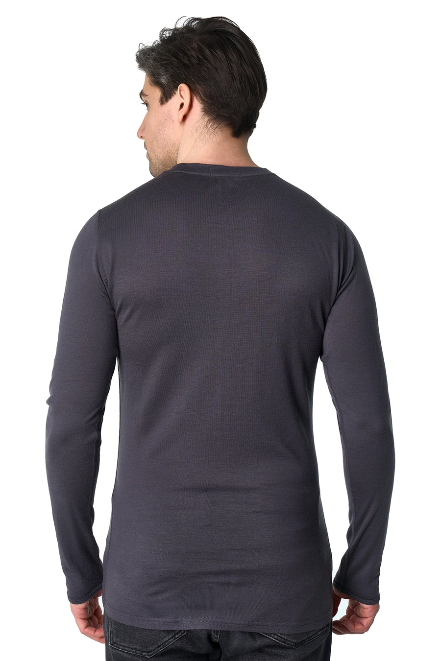 Men's Merino Long Sleeve 190 Dark Charcoal — view 2