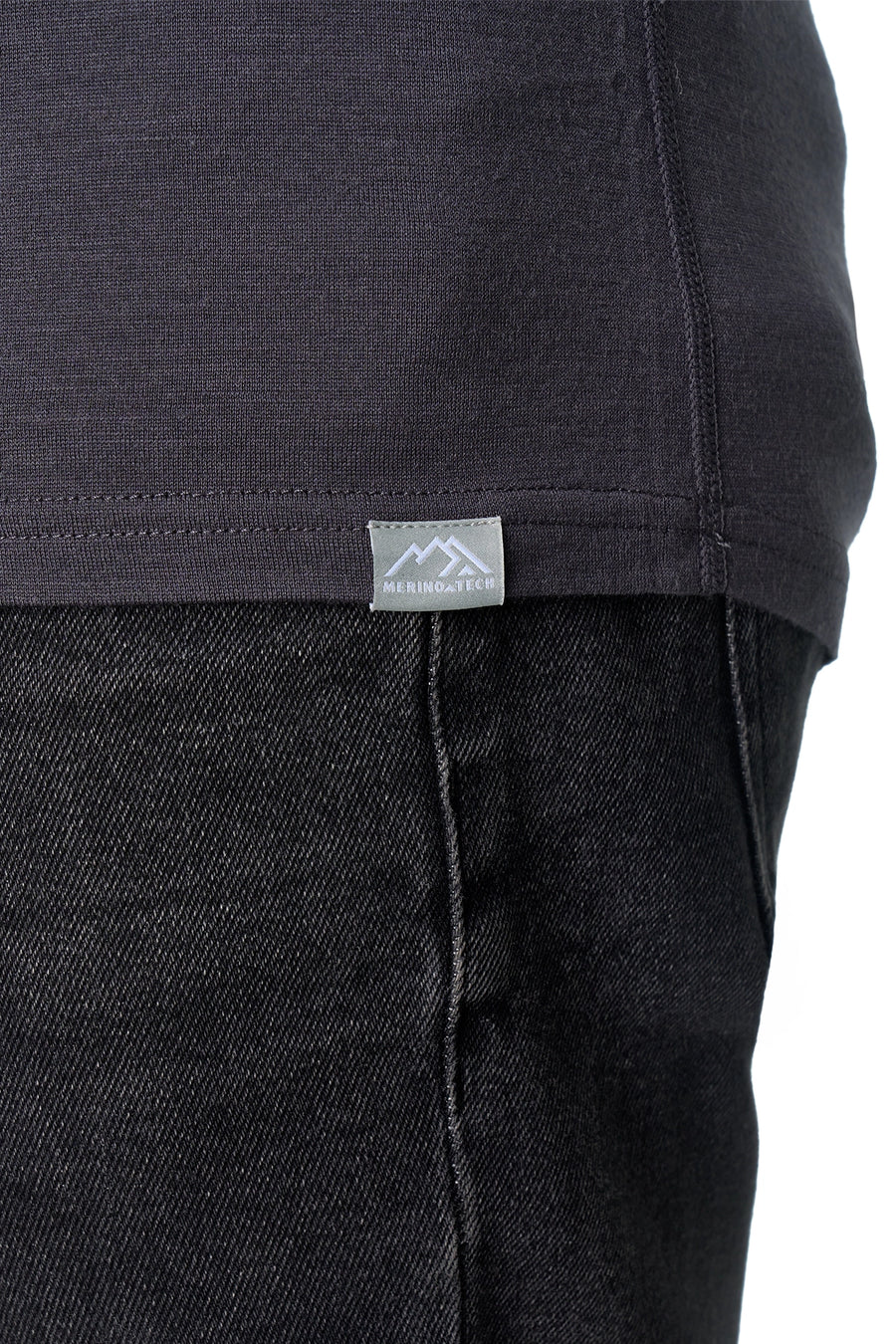 Men's Merino Long Sleeve 190 Dark Charcoal — view 5