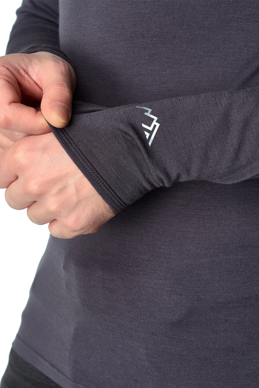 Men's Merino Long Sleeve 190 Dark Charcoal — view 6