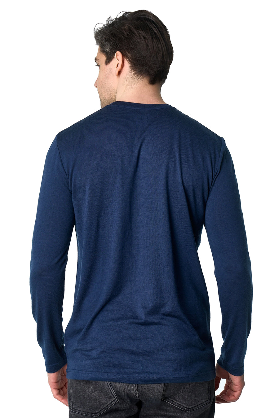 Men's Merino Long Sleeve 190 Dark Navy — view 2