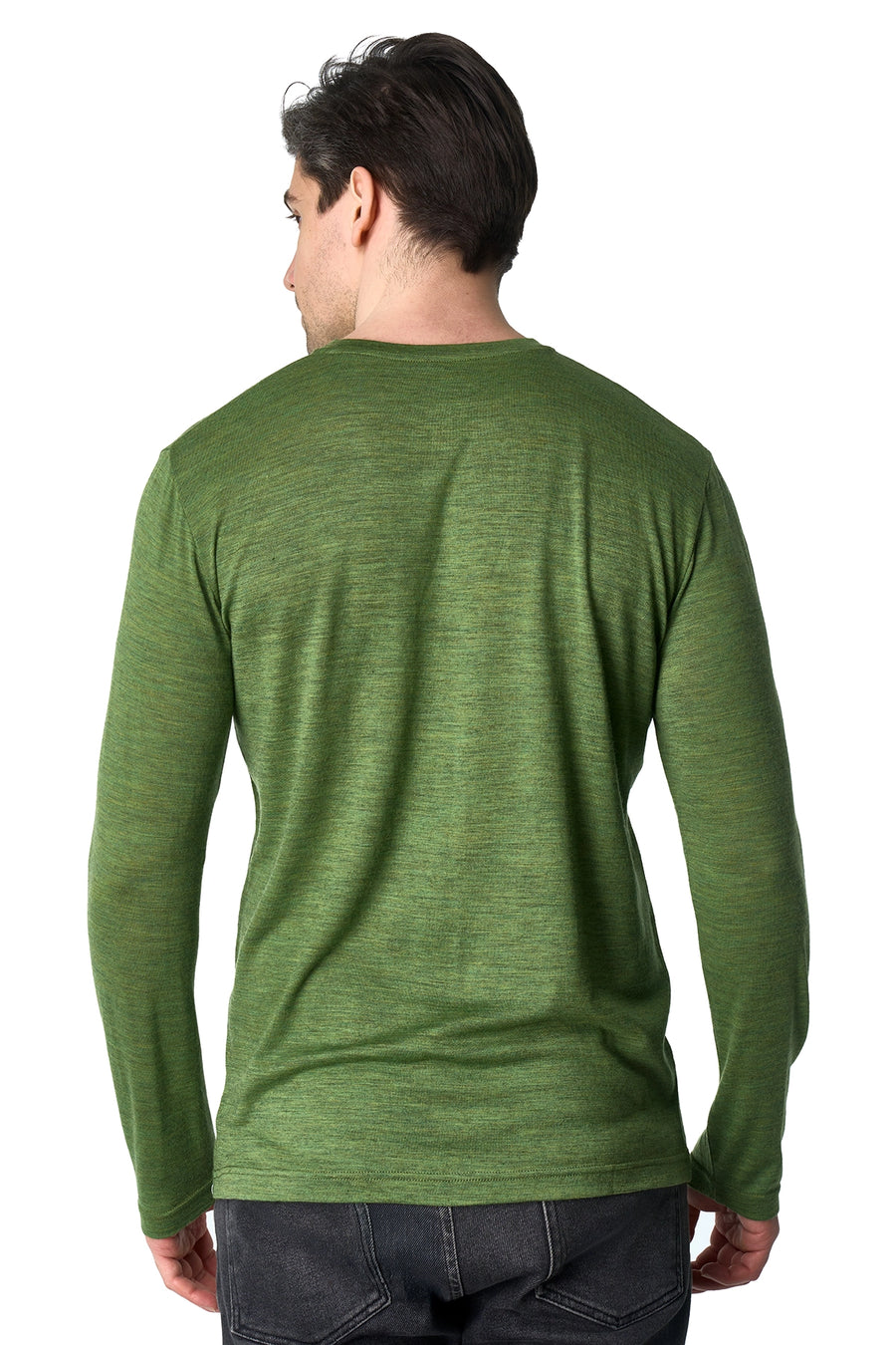 Men's Merino Long Sleeve 190 Olive Green — view 2