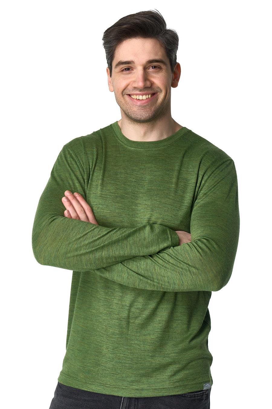 Men's Merino Long Sleeve 190 Olive Green — view 4