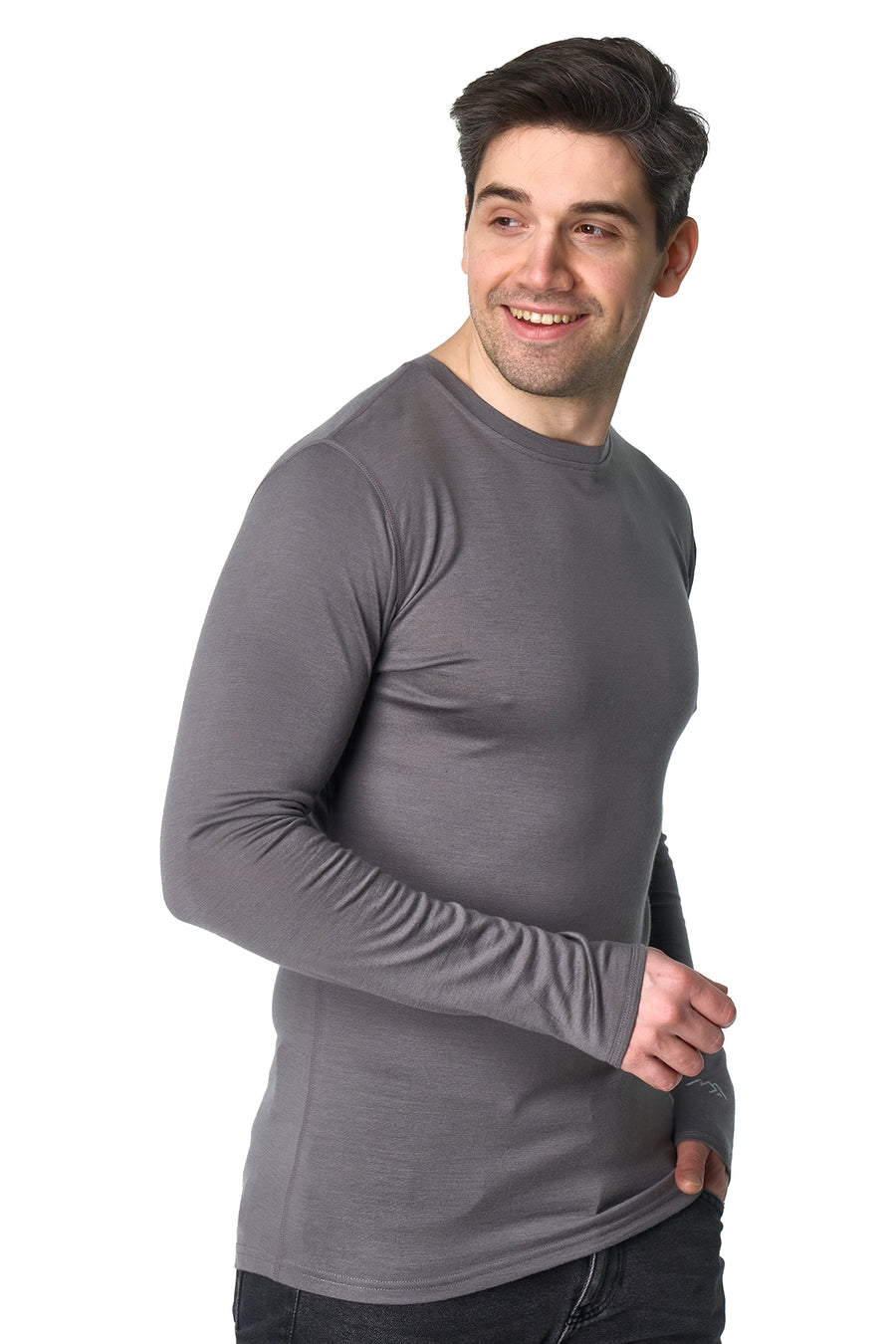 Men's Merino Long Sleeve 190 Perfect Grey — view 2