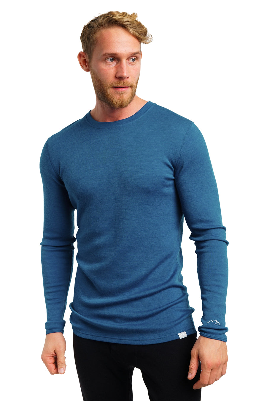 Merino Manga Larga Hombre 250 Azul Tejano